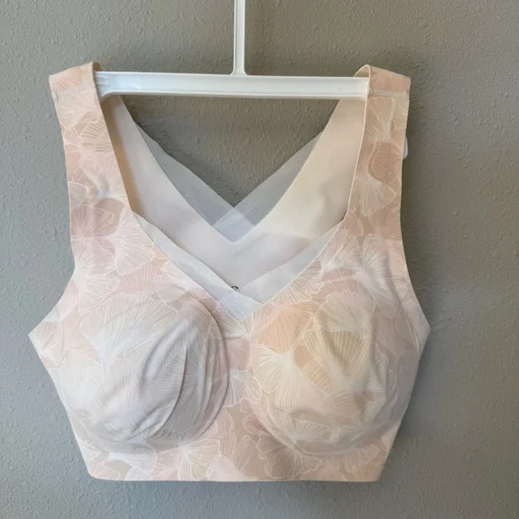 Evelyn & Bobbie Ultra Lift Defy Mesh Trimmed Seamless Wirefree Bra | Champ/Gingk - Picture 2 of 6